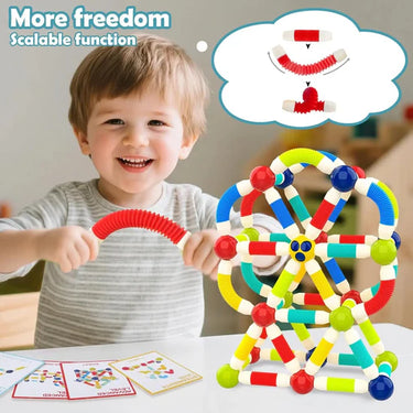 Magnetic Constructor Building Stick With Flexible Tube